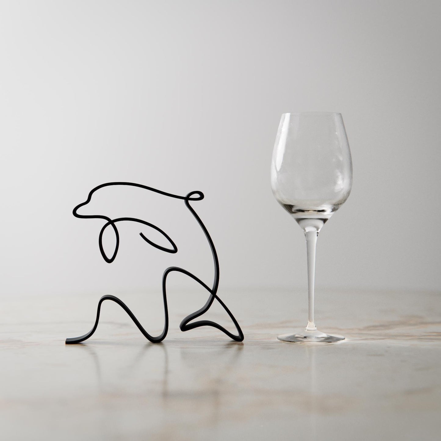 Dolphin - Line Art Figure