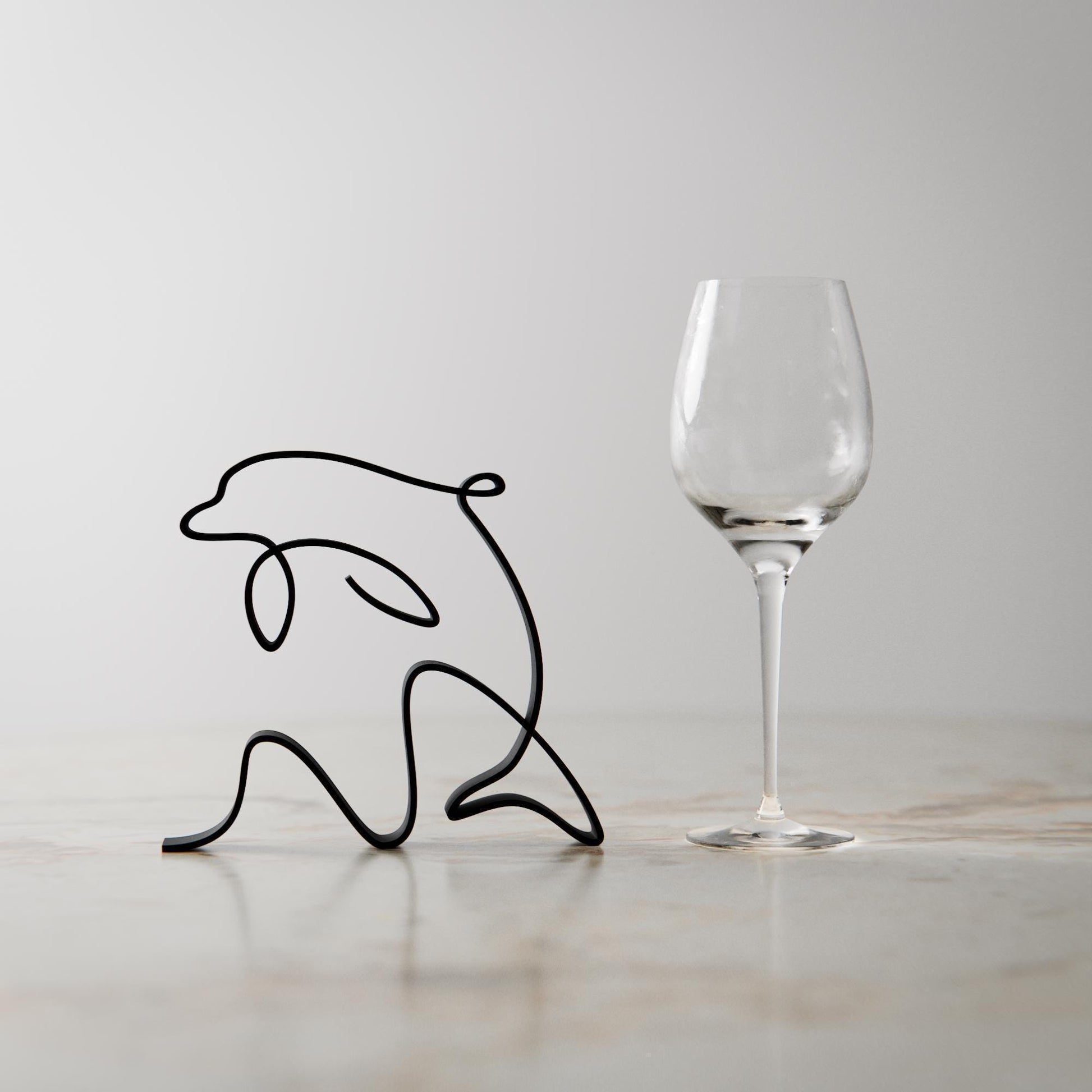 Dolphin - Line Art Figure