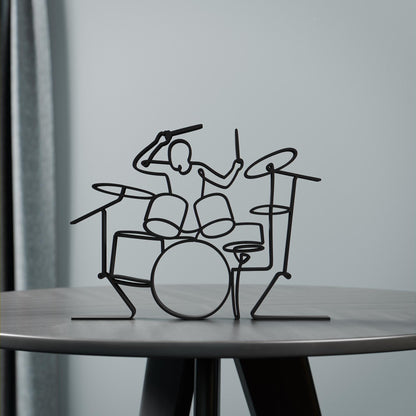 Drummer - Customized Line Art Figure