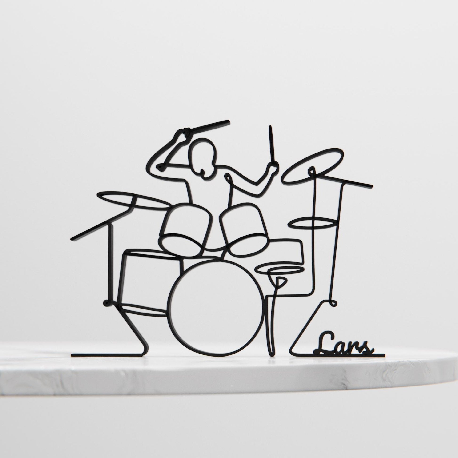 Drummer - Customized Line Art Figure