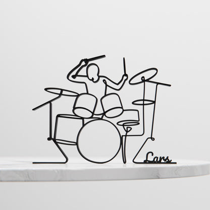 Drummer - Customized Line Art Figure