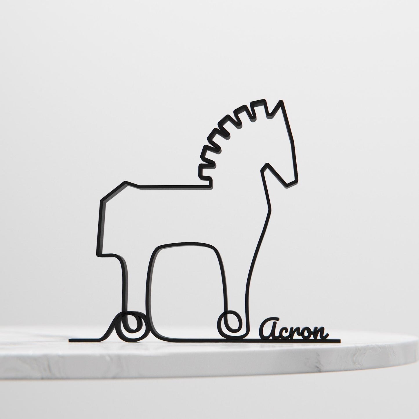 Trojan Horse of Troy - Customized Line Art Figure