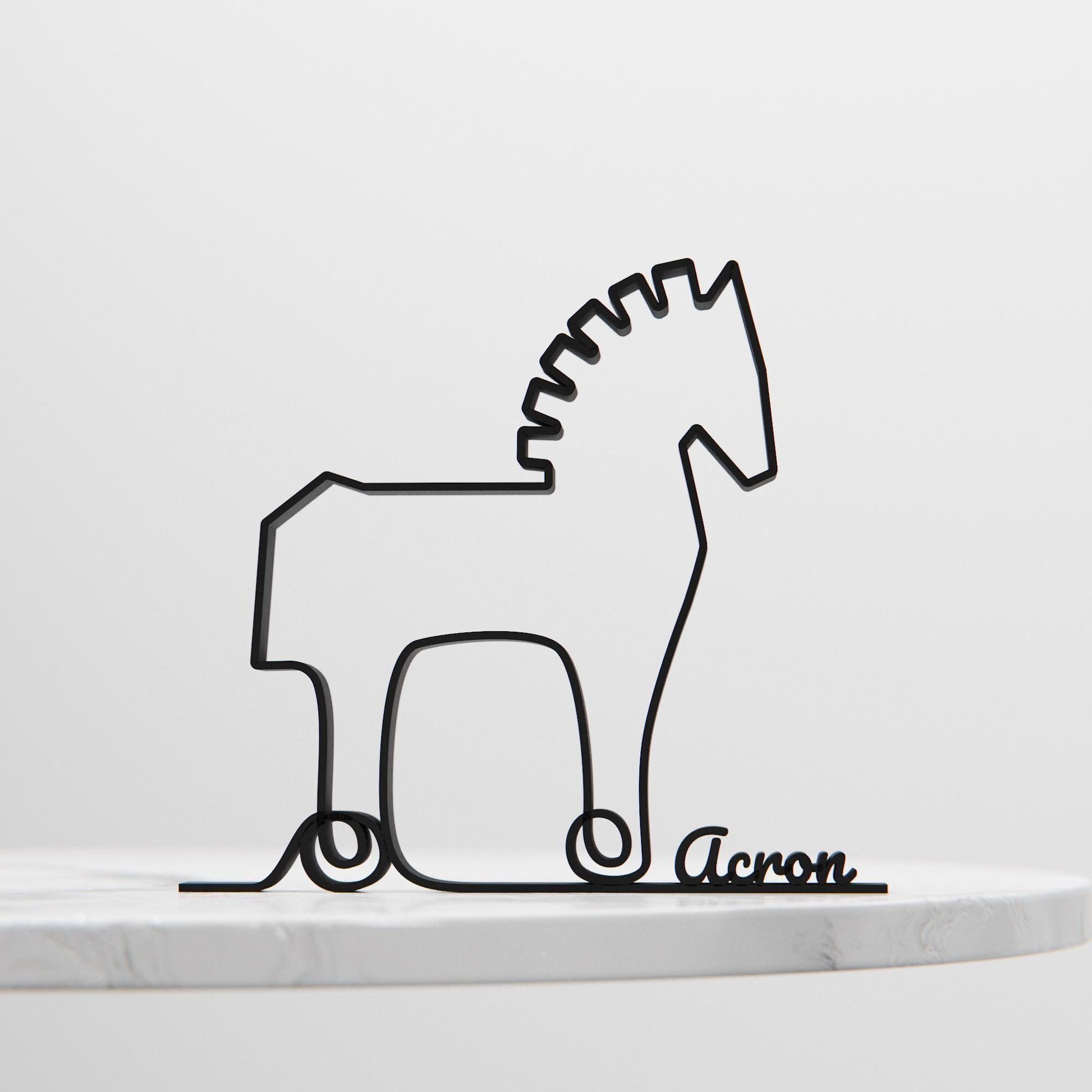 Trojan Horse of Troy - Customized Line Art Figure