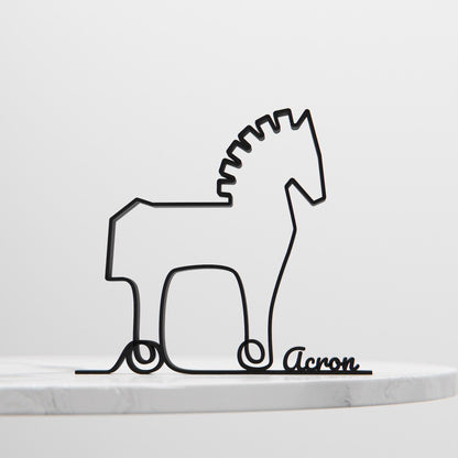 Trojan Horse of Troy - Customized Line Art Figure