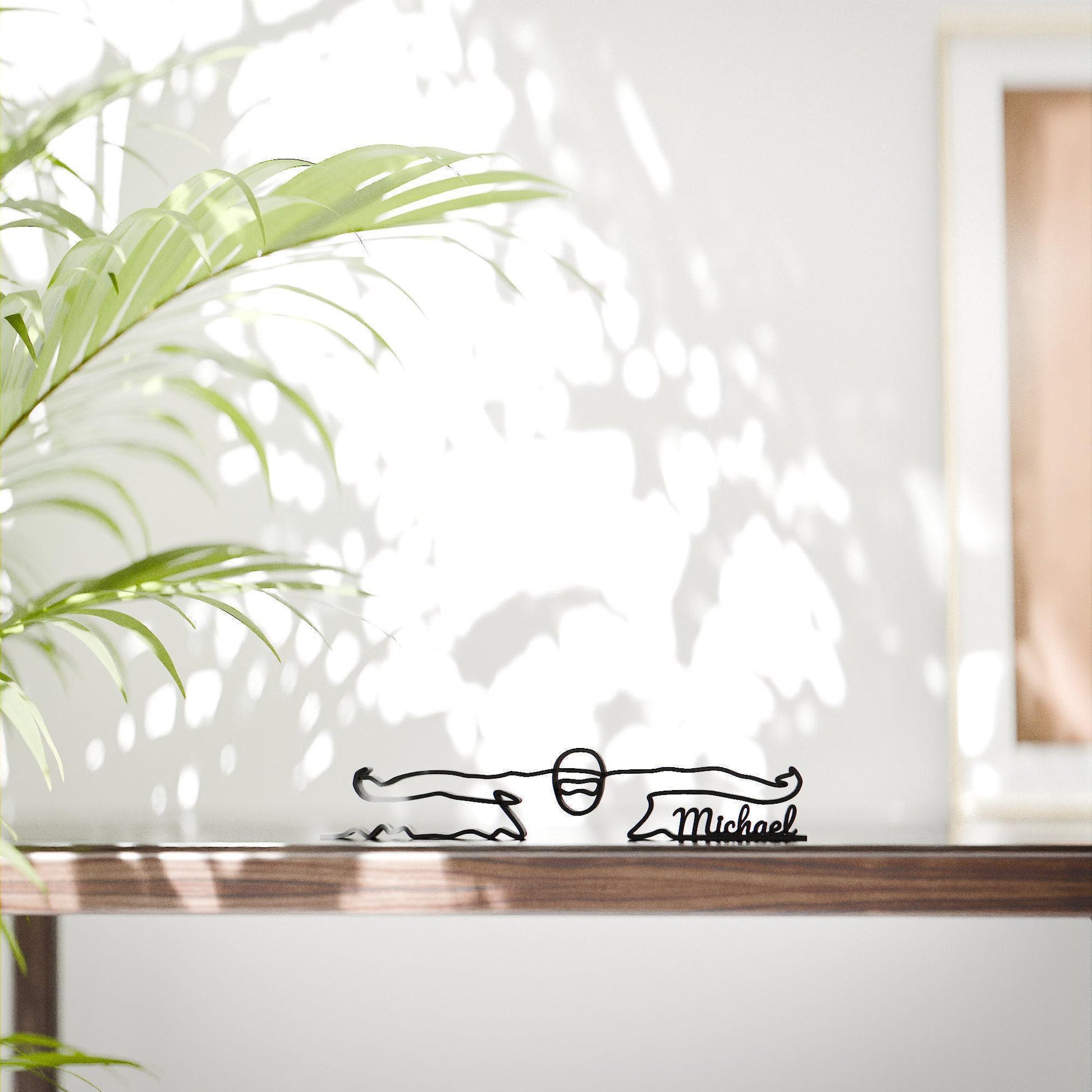 Swimmer - Customized Line Art Figure