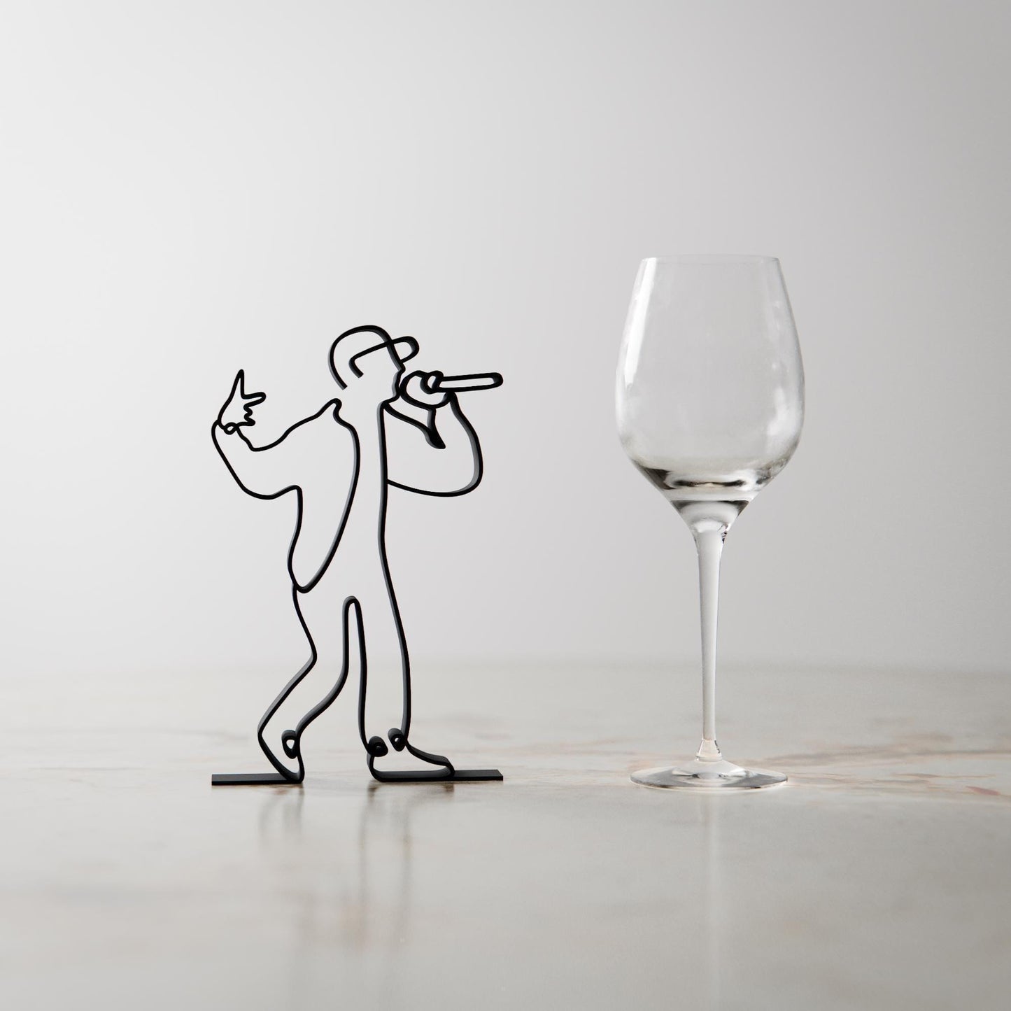 Rapper - Customized Line Art Figure