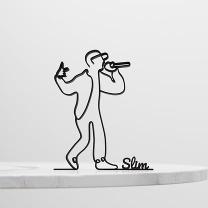 Rapper - Customized Line Art Figure