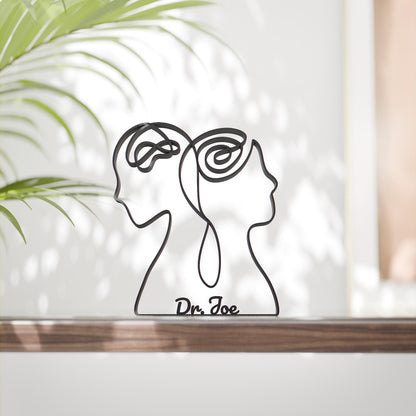 Psychologist/Therapist - Customized Line Art Figure