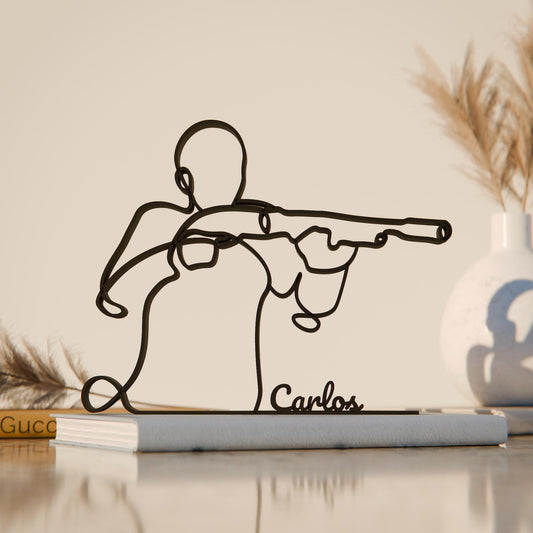 Shooter - Customized Line Art Figure