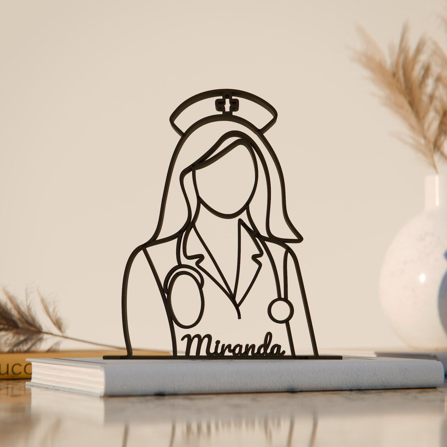 Nurse - Customized Line Art Figure