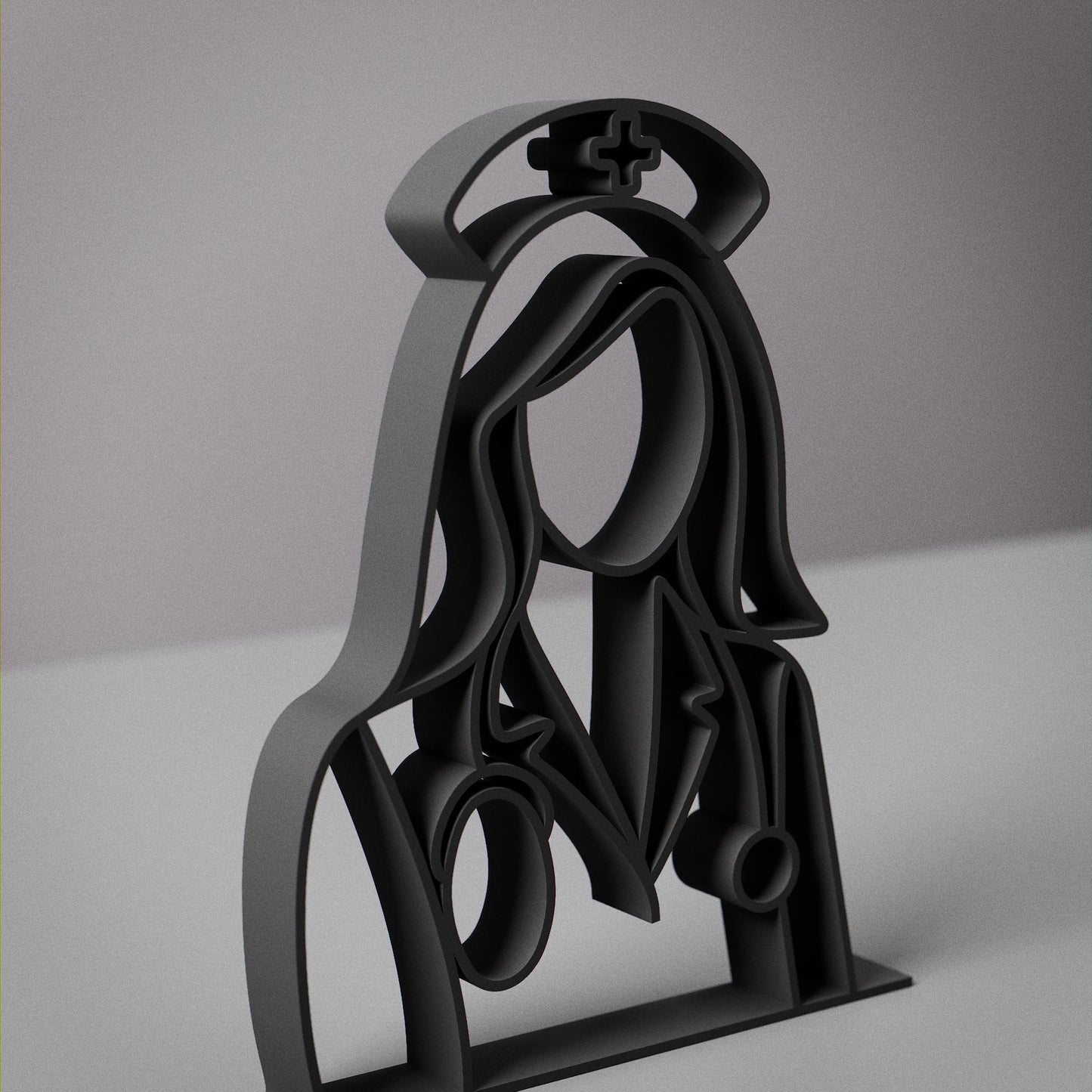 Nurse - Customized Line Art Figure