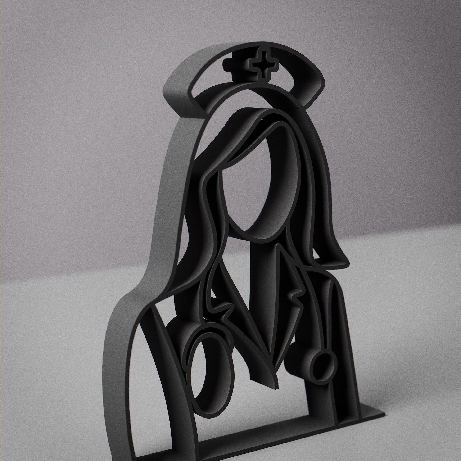 Nurse - Customized Line Art Figure