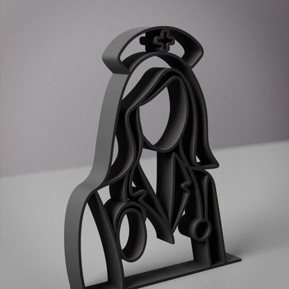 Nurse - Customized Line Art Figure