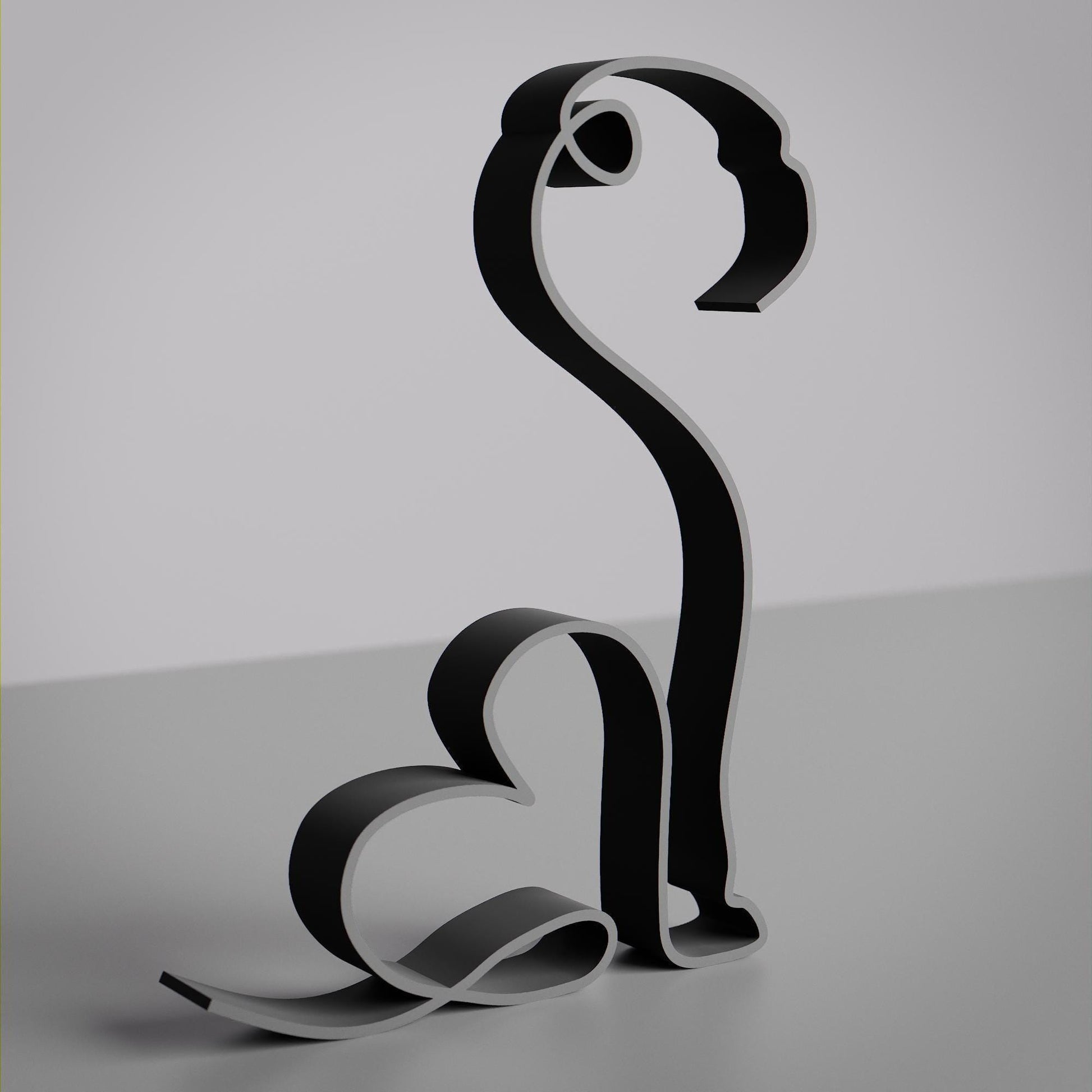 Pug Dog 27 - Line Art Figure