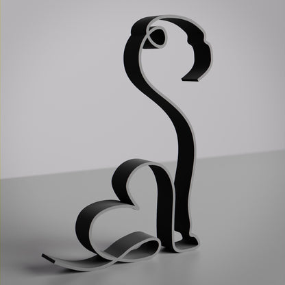 Pug Dog 27 - Line Art Figure