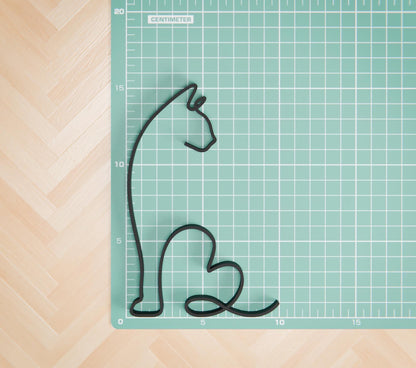 Russian Blue Cat 17 - Line Art Figure