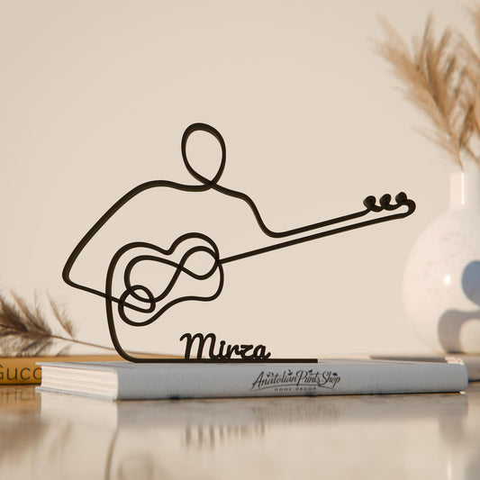 Tar Player - Customized Line Art Figure