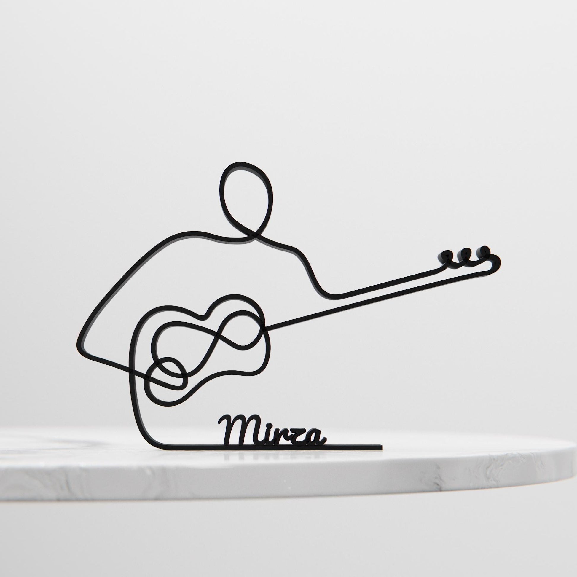 Tar Player - Customized Line Art Figure