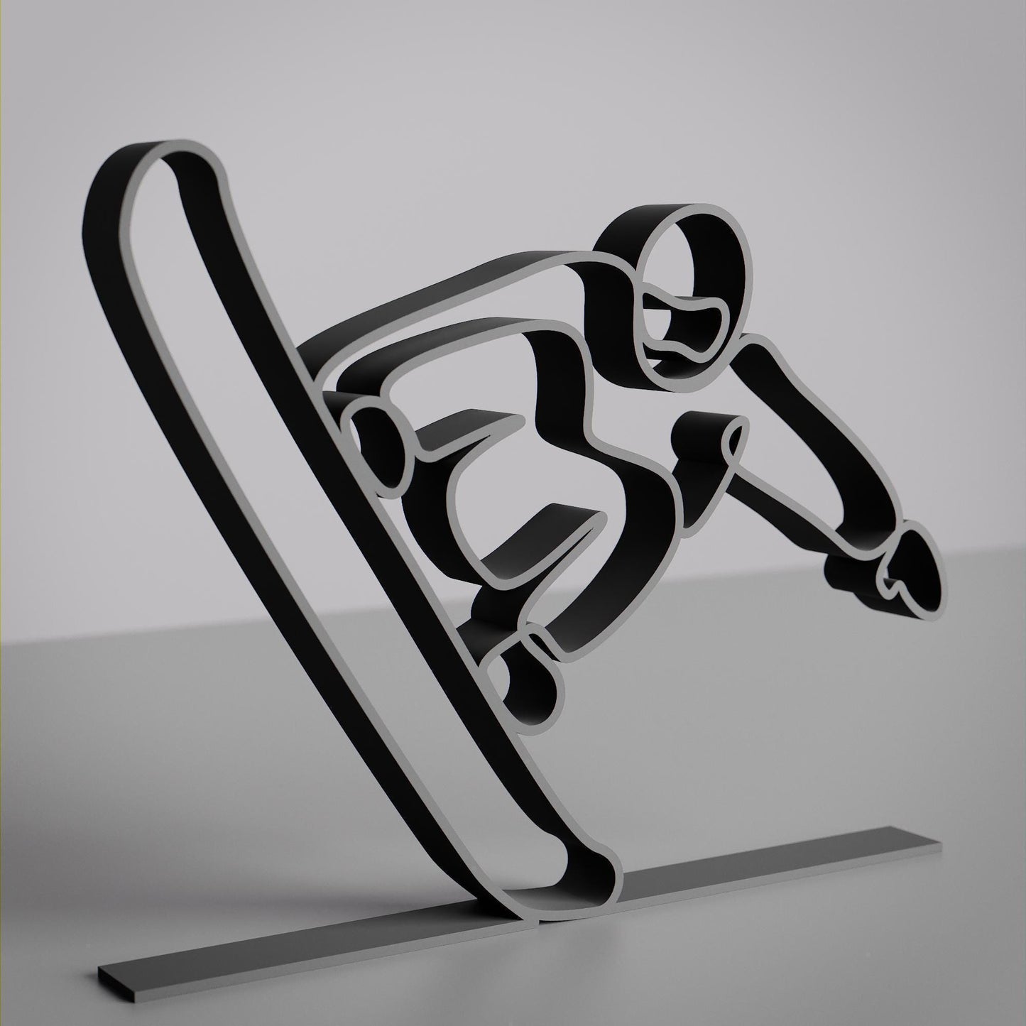 Snowboarder - Customized Line Art Figure