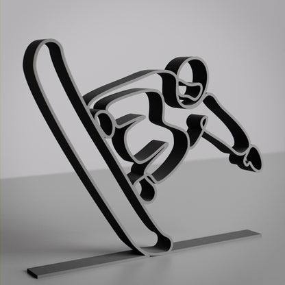 Snowboarder - Customized Line Art Figure