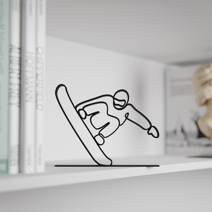 Snowboarder - Customized Line Art Figure
