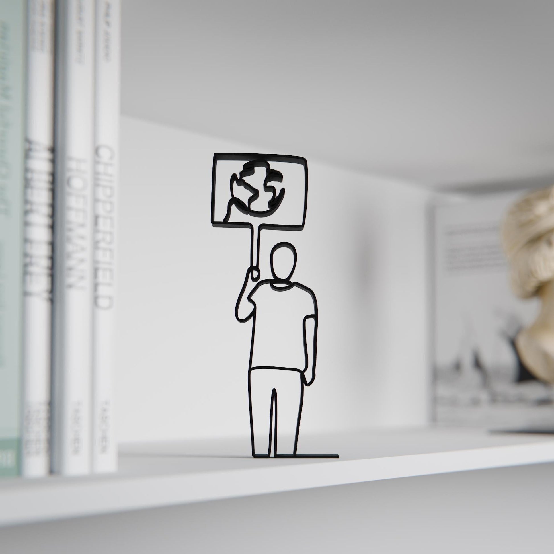 Eco Activist - Customized Line Art Figure