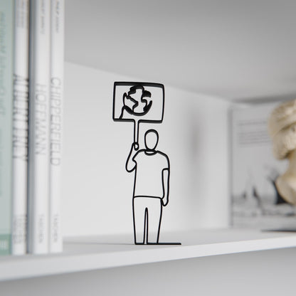 Eco Activist - Customized Line Art Figure