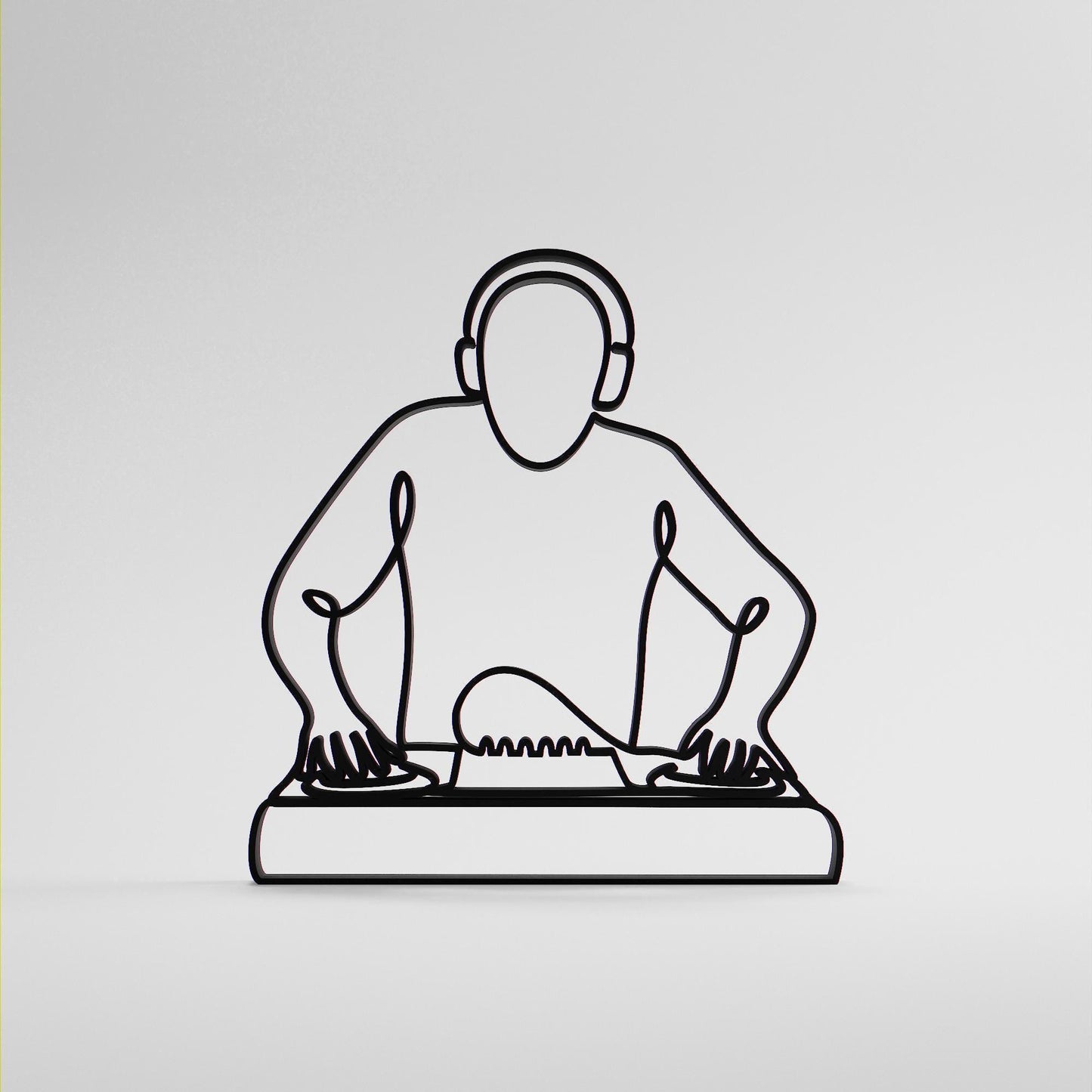 DJ - Customized Line Art Figure
