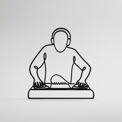 DJ - Customized Line Art Figure