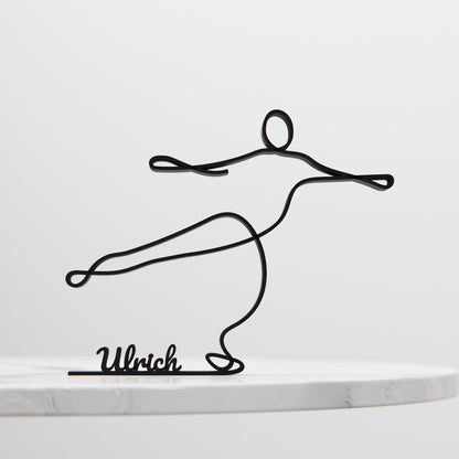 Figure Skater - Customized Line Art Figure
