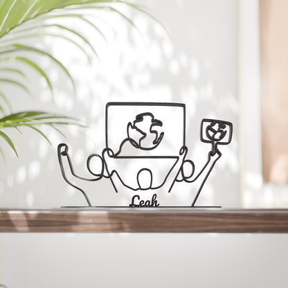 Eco Activist 02 - Customized Line Art Figure