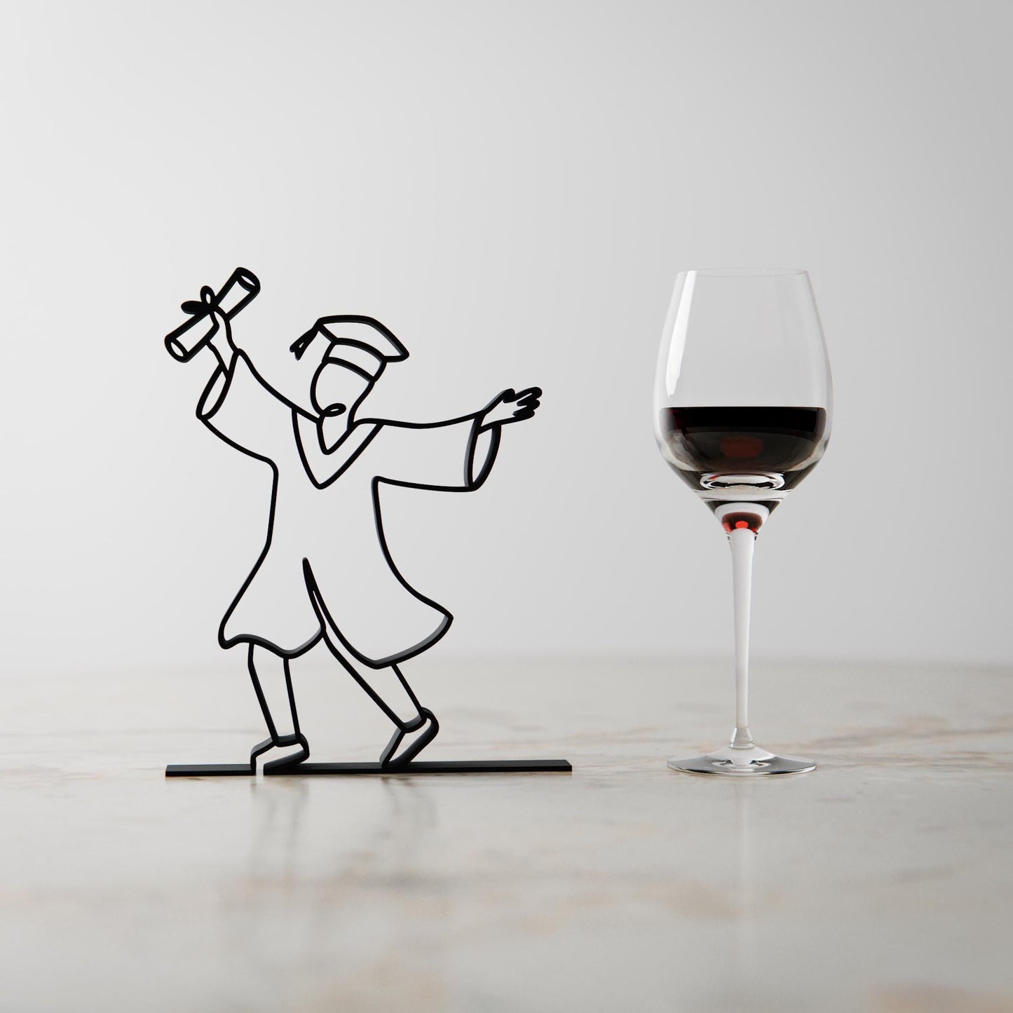 Graduate - Customized Line Art Figure