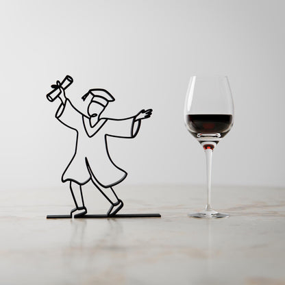 Graduate - Customized Line Art Figure