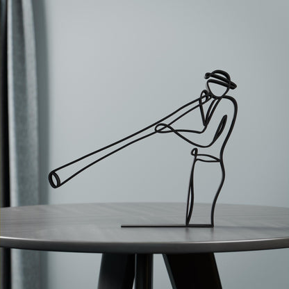 Didgeridoo Player - Customized Line Art Figure