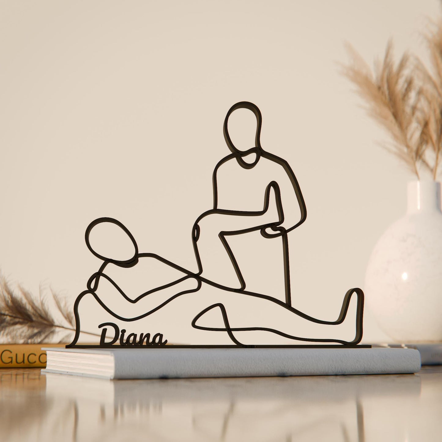 Physical Therapist - Customized Line Art Figure