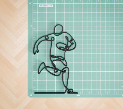Rugby Player - Customized Line Art Figure