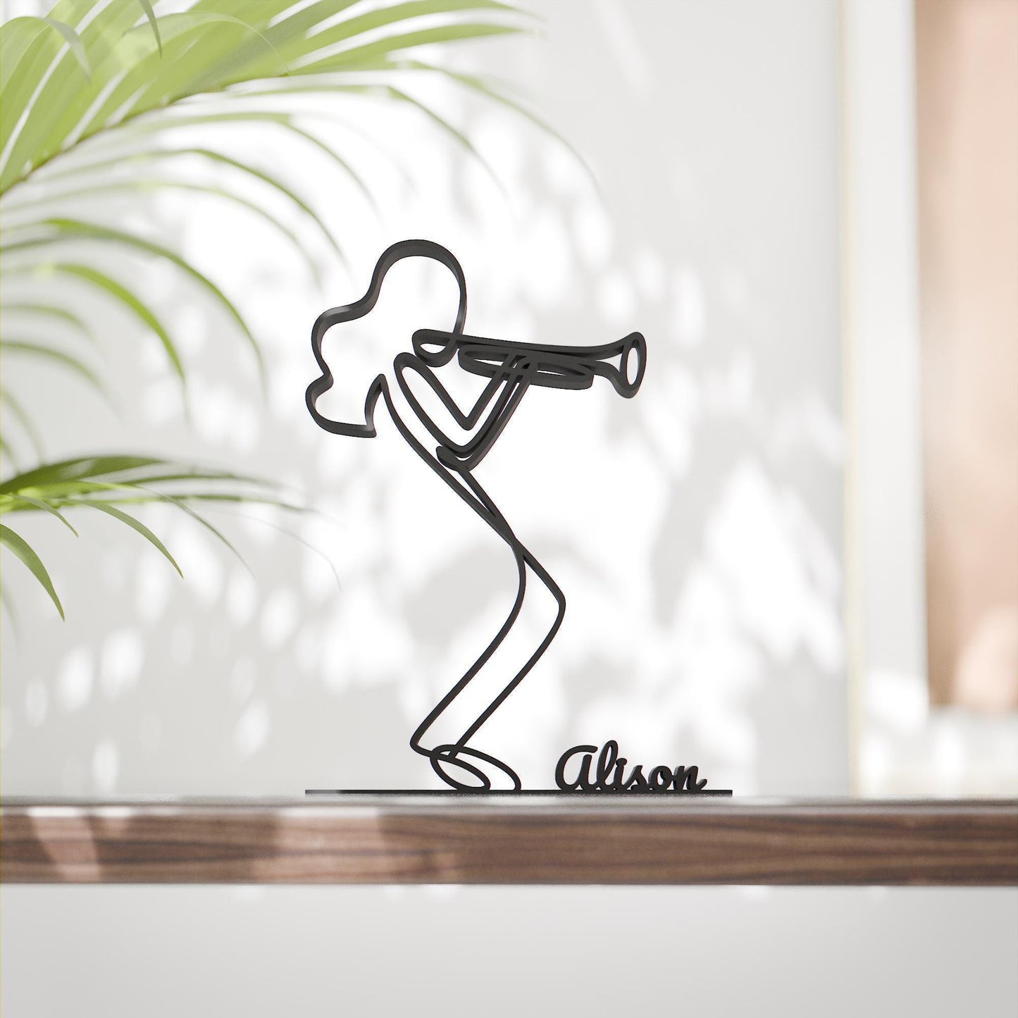 Female Trumpeter 02 - Customized Line Art Figure