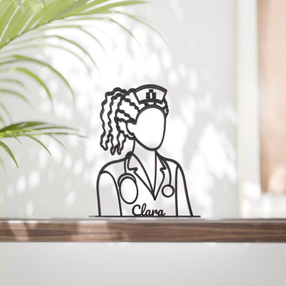 Nurse 02 - Customized Line Art Figure