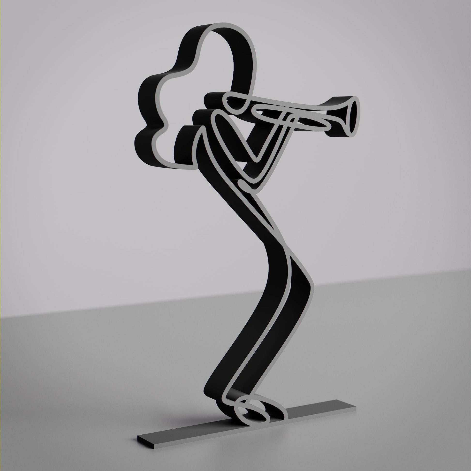 Female Trumpeter 02 - Customized Line Art Figure