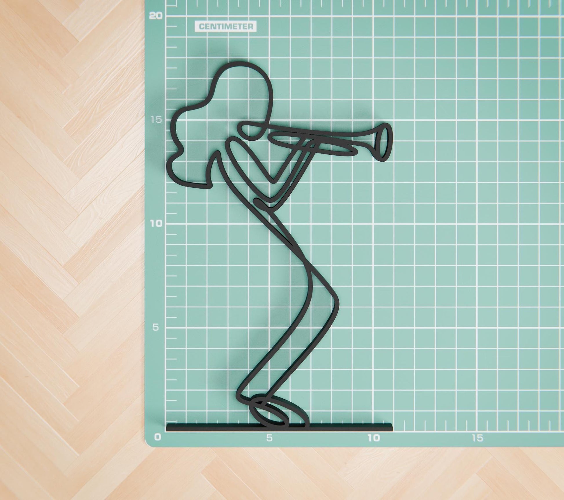 Female Trumpeter 02 - Customized Line Art Figure