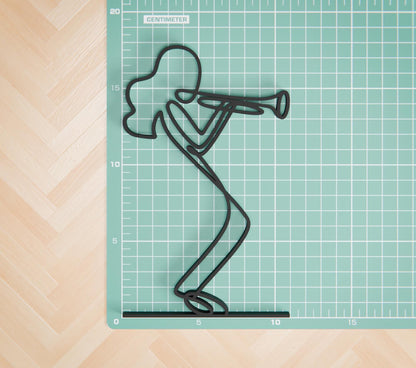 Female Trumpeter 02 - Customized Line Art Figure