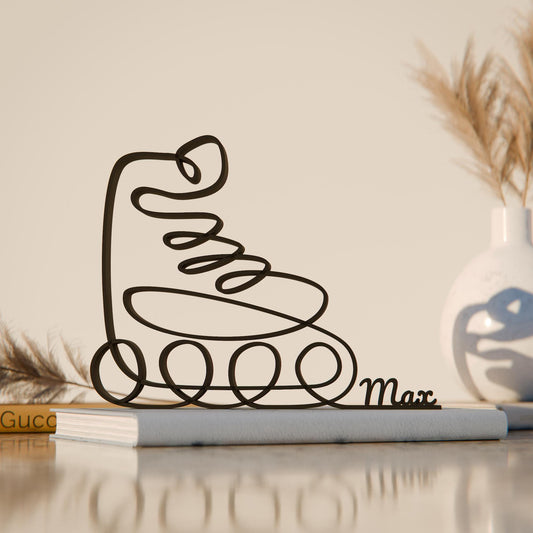 Roller Skate - Customized Line Art Figure