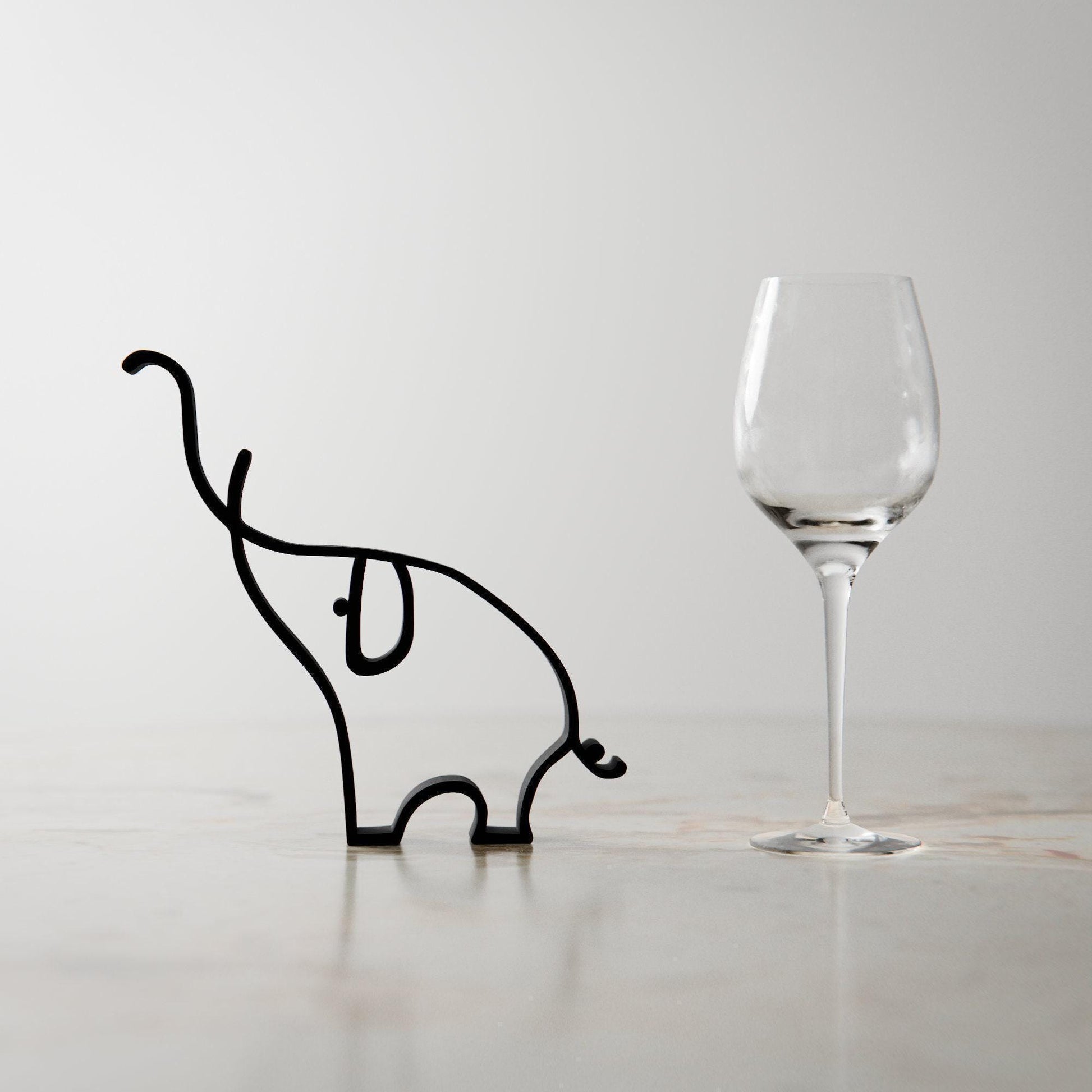 Picasso's Elephant - Line Art Figure