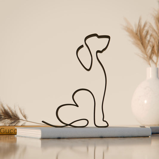 Basset Hound Dog 39 - Line Art Figure