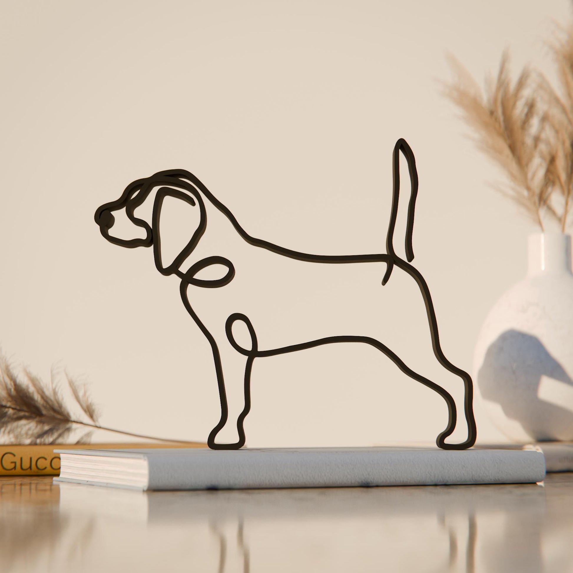 Beagle Dog 81 - Line Art Figure