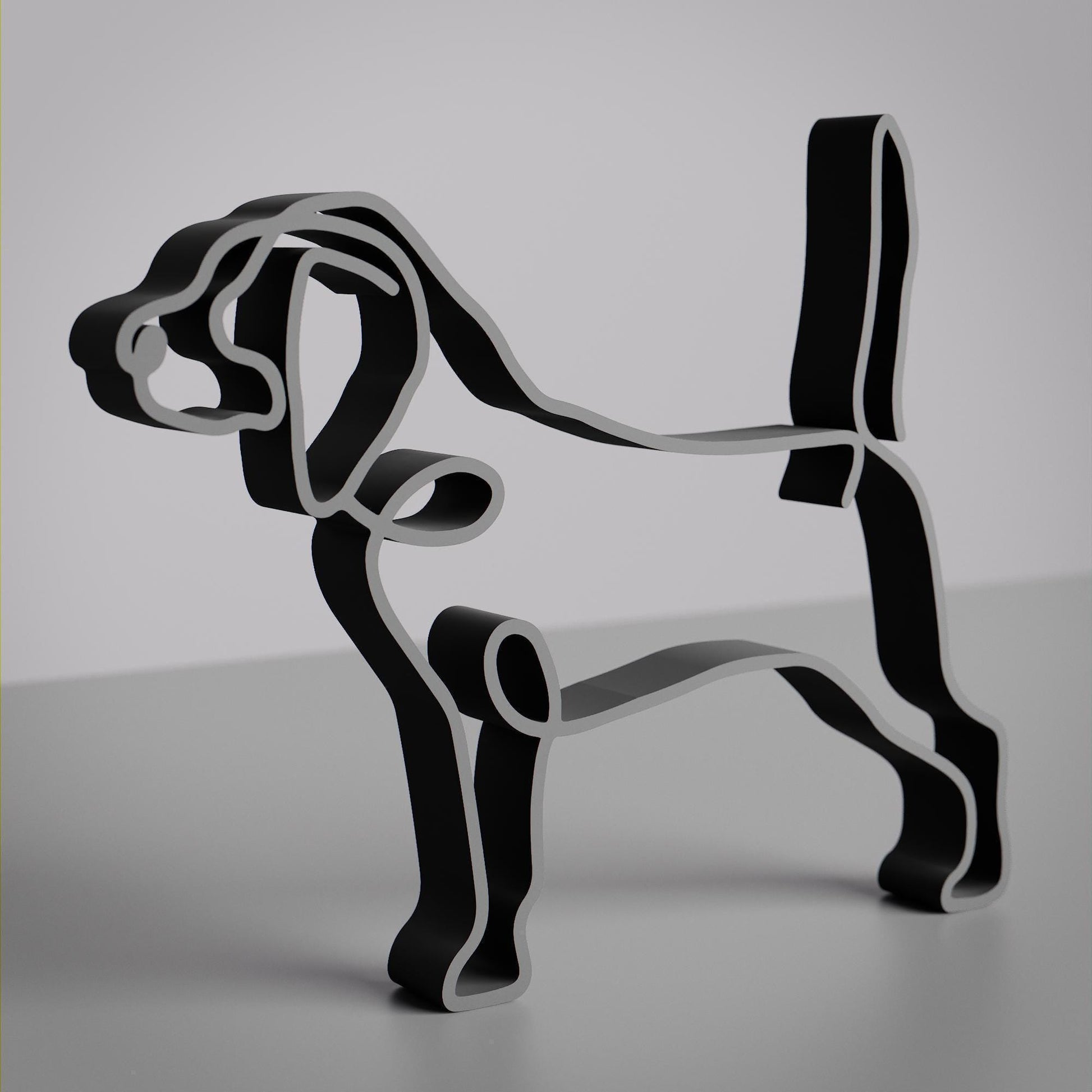 Beagle Dog 81 - Line Art Figure