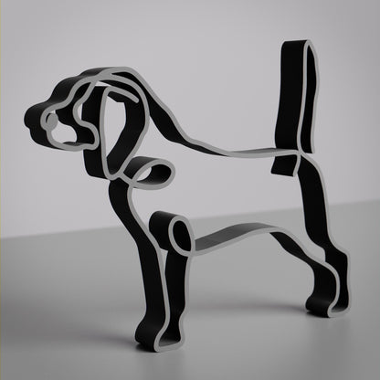 Beagle Dog 81 - Line Art Figure