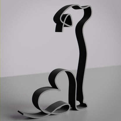 Retriever Dog 02 - Line Art Figure