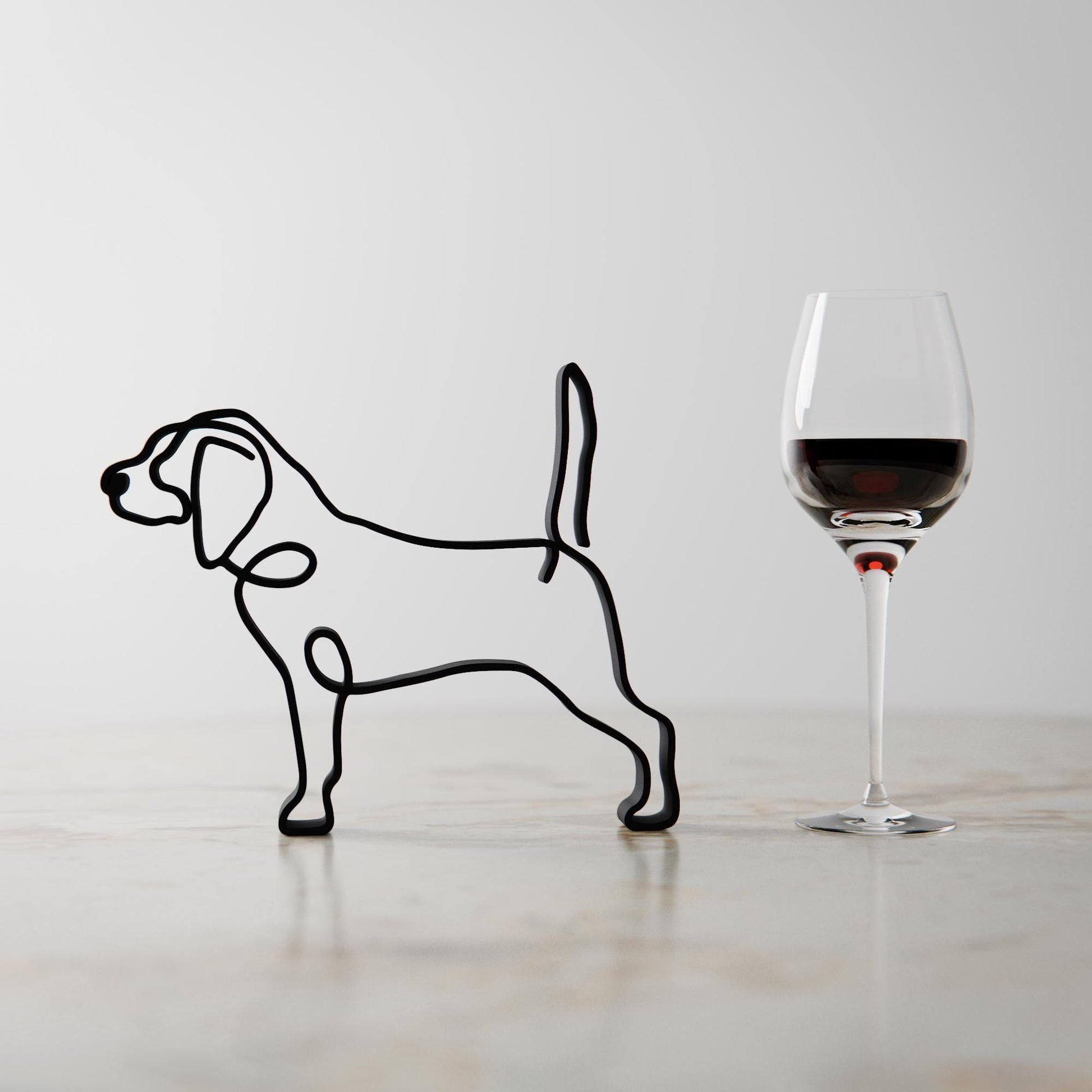 Beagle Dog 81 - Line Art Figure