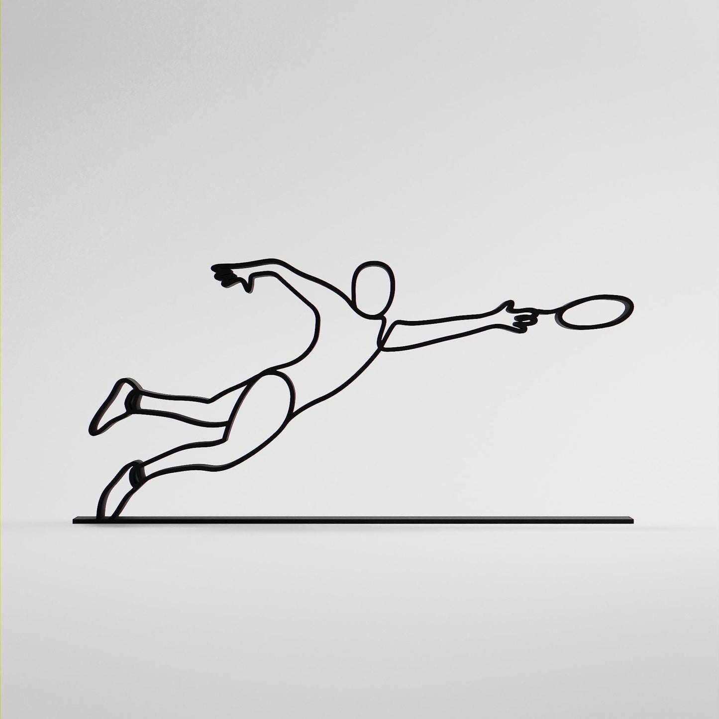 Frisbee Player 02 - Customized Line Art Figure